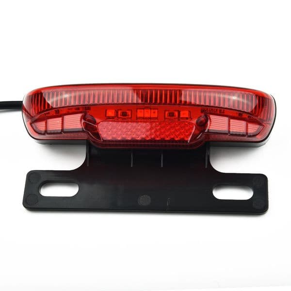 1pc 36-60V Ebike Rear LightTail Light Safety Warning Rear Lamp For Electric Bicycle Film Protect Mountain Road Cycling Accessori