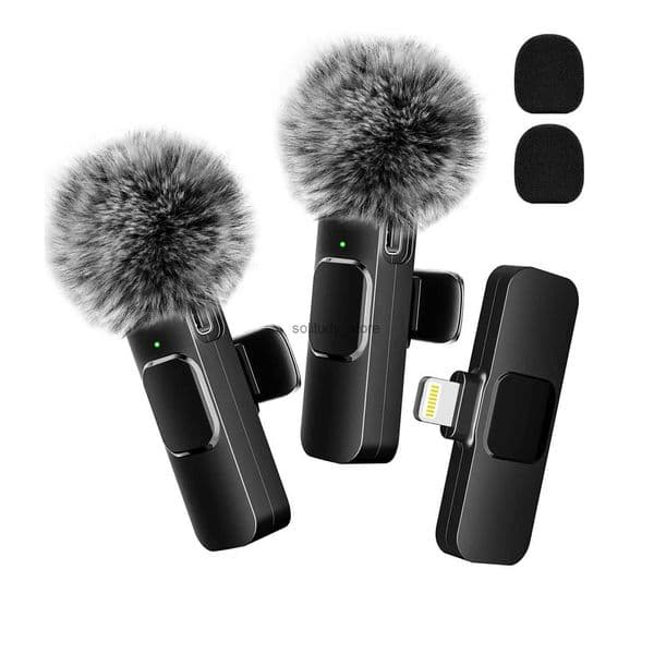 Microphones New wireless Lavalier microphone for audio and video recording mini suitable iPhone Android laptop live streaming gaming phone microphQ