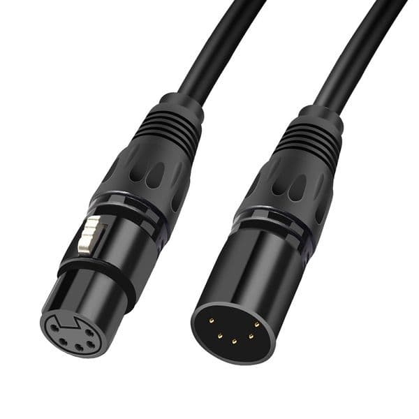 High Quality 5 Pin XLR Audio Cable 5P new XLR to 2025 XLR 5Pin Male to Female 16*0.18/OFC *4C+BC+BC 80*0.1/TC OD6.0 PVC