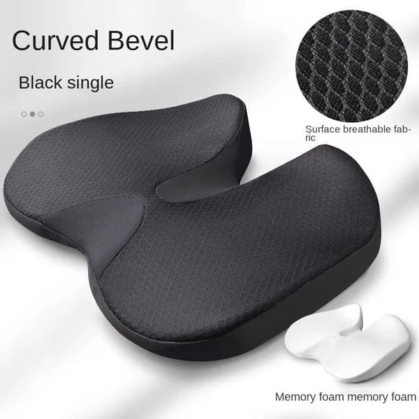 Non-Slip Orthopedic Memory Foam Coccyx Cushion for Tailbone Sciatica back Pain relief Comfort Office Chair Car Seat