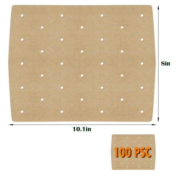 Air Fryer Ponctuel Paper Liner 100pcs Perforated Parchment Paper For Air Fryer And Bamboo Steaming Basket For AG301 AG400WBKT
