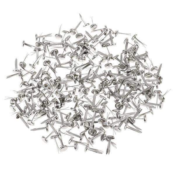 200 Piece Mini Silver Metal Brads Paper Fasteners for Scrapbooking Paper Crafts DIY 6mm