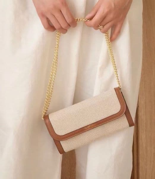 Real Leather Shoulder Bags Top Quality Women Designer Wallet On Chain Calfskin Canvas Crossbody Bags Purses And Handbags Day Clutches Evening Party Long Purse