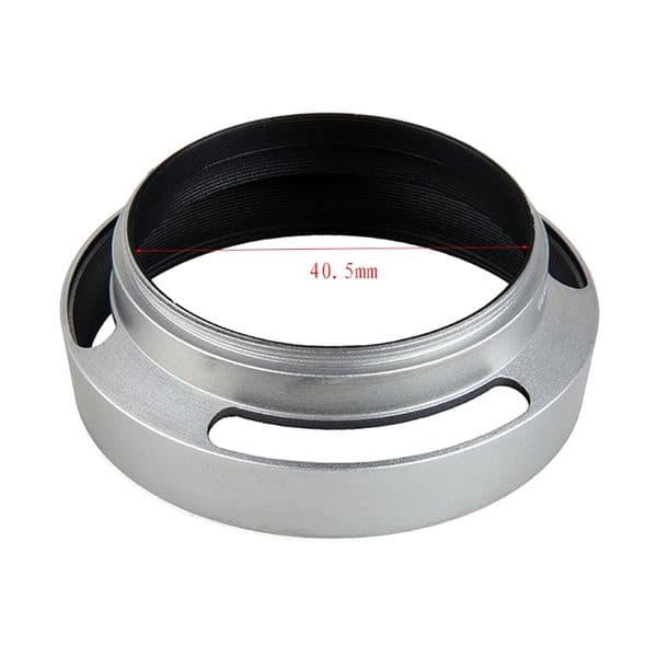 40.5mm Aluminium Silver Lens Oblique Cover Internal thread Hood For Leica Slr N84A