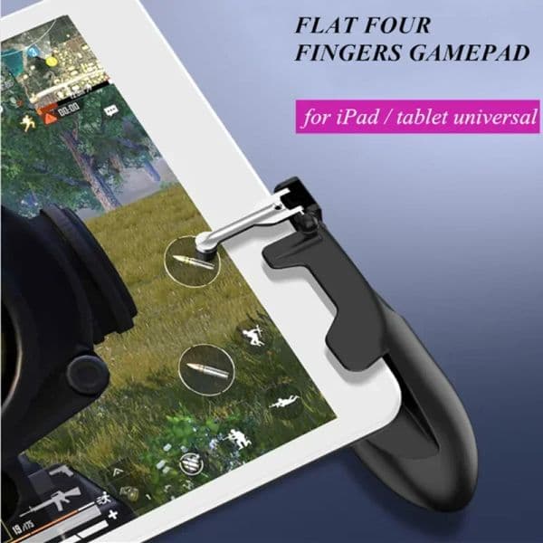 4 Fingers Tablet Gaming Accessories Gamepad Joystick Controller H7 for PUBG Aim Shooting L1 R1 Game Trigger for IPad IOS Android