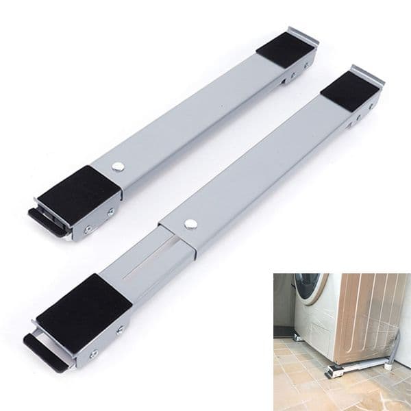 2 Pcs Drum Washing Machine Refrigerator Mobile Base Stand Bracket Multi-functional Movable Trolley Fixed Mount Racks