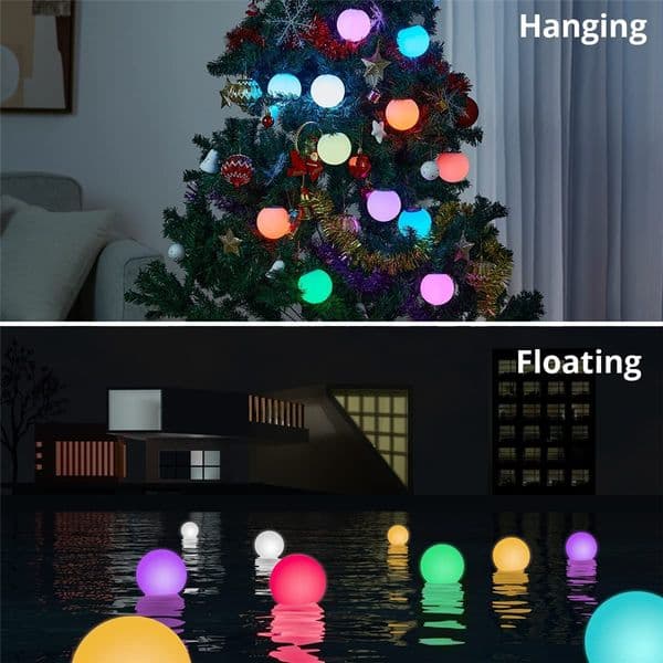 Rechargeable LED Floating Pool Light Remote new Color Changing Glowing Ball 2025 Light for Garden Lawn Home Party Christmas Decoration