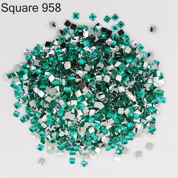 Crystal Square Stone Shiny Diamond Painting Embroidery Crystal Drills Colorful Rhinestone Mosaic Gifts Needlework Crystal Stones