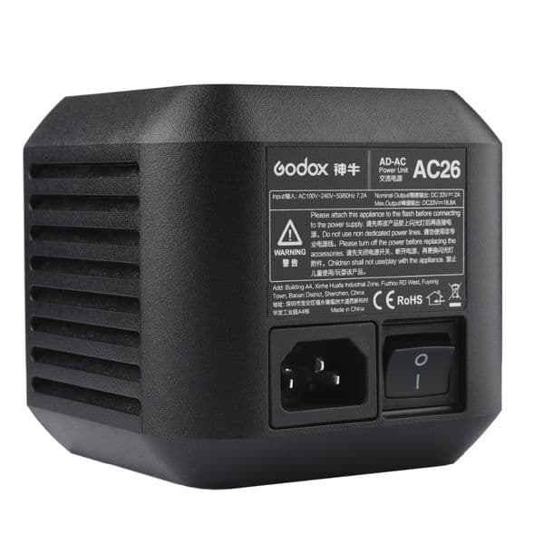 Godox AC26 Power Source AD600Pro AC power adapter 110V 220V Universal For Godox AD600Pro