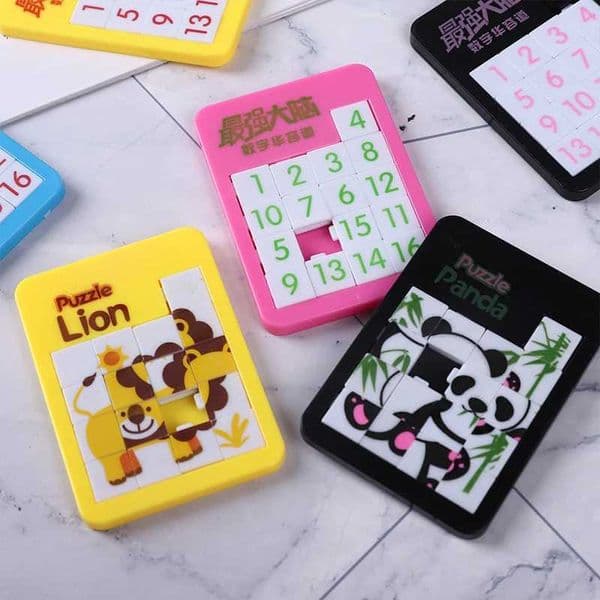 5 pieces of digital puzzle plastic motion slider early education animal childrens puzzle toys school kindergarten game gifts W241109