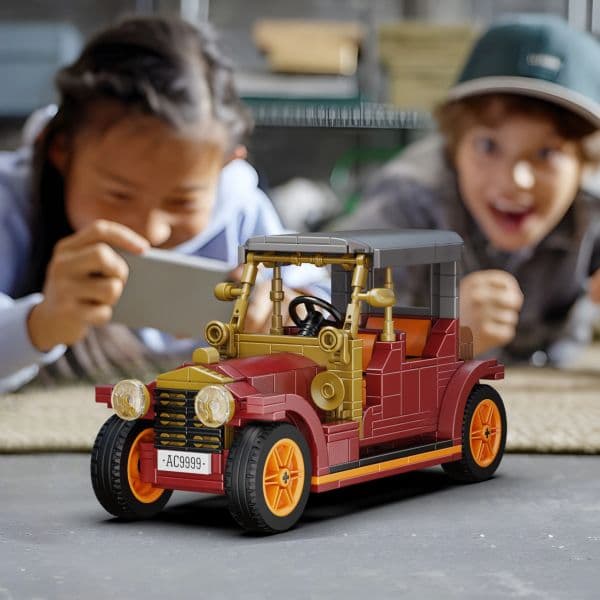 2024 NEW MOC Vintage Classic Cars Building Blocks Set Vintage Creative Vehicles Bricks Model Toys for Children Gifts