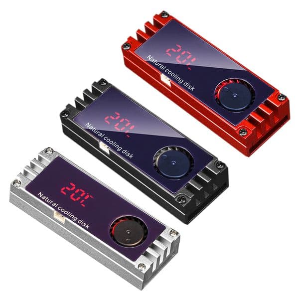 M.2 NVMe PCIE SSD Heatsinks Radiator OLED Digital Temperature Display Thermal Pads M.2 Cooling Cooler Heatsink Aluminum Alloy