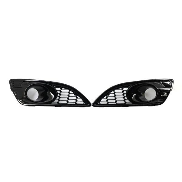 1 Pair Hollow Mesh Honeycomb Car Front Bumper Fog Lamp Lower Grille Grill For Ford Fiesta JA8 2012-2017 Fog Light Grills