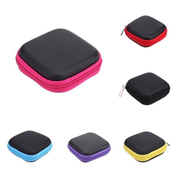 New Mini Square EVA Case Headset Bluetooth-compatible Earphone Cable Storage Box Earphone Wire Organizer Box Storage