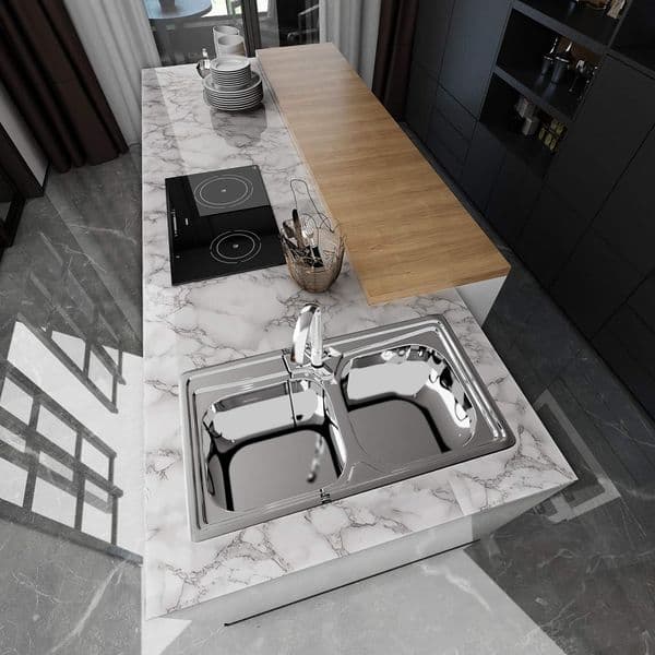 Marble 2025 Vinyl Film Self Adhesive Contact Paper For Desk Waterproof Countertop Peel new and Stick Wallpaper Kitchen TableTop Coverin