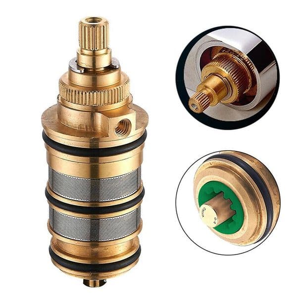 1pc Brass Replacement Thermostatic Cartridge Shower Mixer Valve Bar Repair Kit Faucet Cartridge Bath Shower Replacement Parts