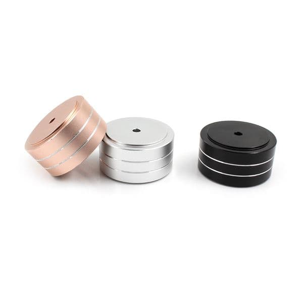 4PCS HIFI 40X22MM Aluminum Speaker Box Spikes Stand Feet Pad Amplifier DAC Decoder Audio Computer Rubber Buffer Floor Foot
