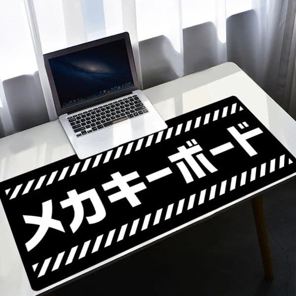 White Mouse Pad Red Pc Gamer Japanese Mousepad Gamer Black Computer Table CYBER MEKA Deskmat Gamer Desk Carpet Mat DropShipping