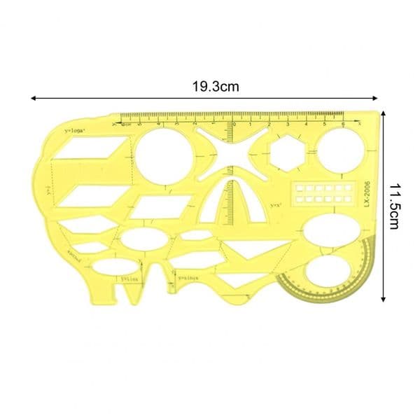 Geometric Ruler Clear Scale Multifunctional Bendable Drafting Tool Length Measurer for Students Clear Scale Protractor