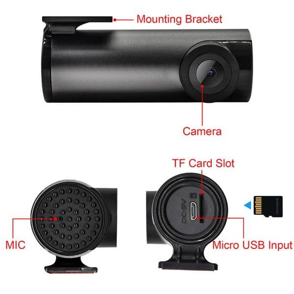 DVR Dashcam for Car Vehicle Camera Android Auto Video Recorders ADAS USB Dash Cam Black Box