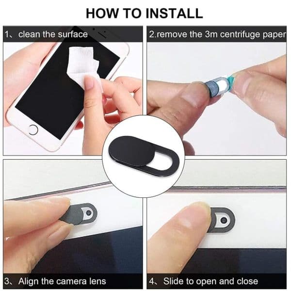 Webcam Cover Shutter Magnet Slider Plastic Camera Cover for iPad Tablet Web Laptop Pc Camera Mobile Phone Lenses Privacy Sticker
