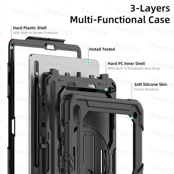 Heavy Duty Samsung Galaxy Tab Case For S8 Plus S7 FE S7 Plus 12.4in S6 lite 10.4 S7 S8 11in A7 10.4 A7 Lite 8.7 Smart Cover