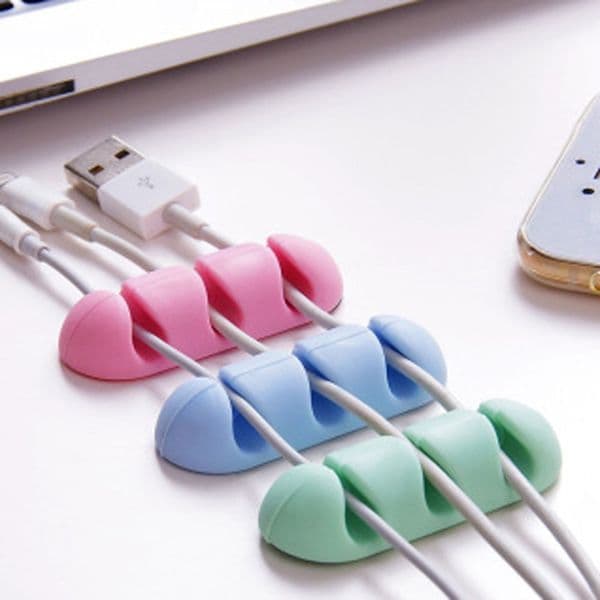 2 Pcs Headphone Headset Wire Wrap Cord Winder Organizer Cable Collector Silica Wall Shelf Organizers Home Office Storage