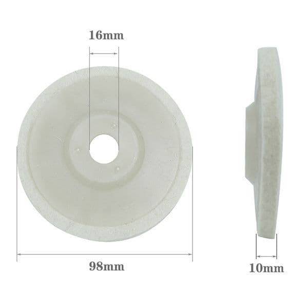 7Pcs Polishing Wheel Buffing Pad 100*16mm Felt Pad Grinding Disc For Electric Buffer Polisher Marble Glass Polishing Power Tool