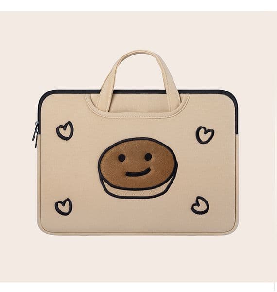 Cute Bear Laptop Bag Sleeve Handbag13.3 /13.6/14/15.6/16 Inch Portable Computer Sleeve Case for Macbook Ipad pro11/10.9/10.5