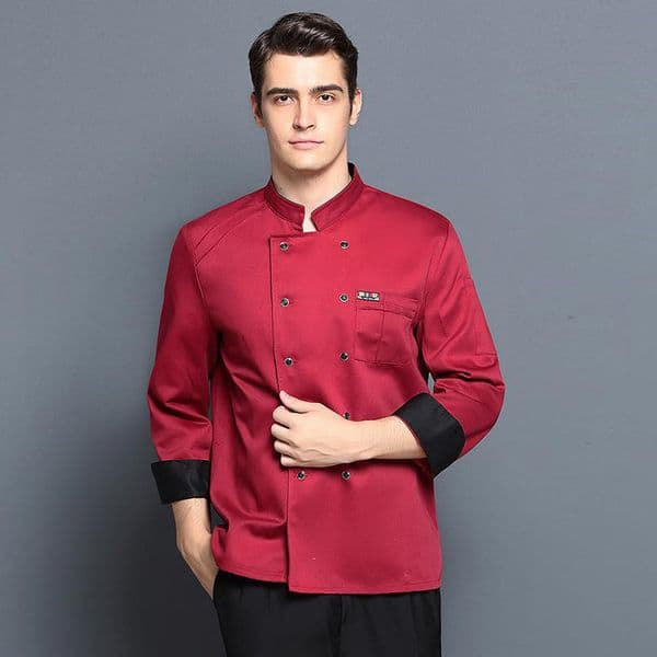 Long Sleeve Cook's jacket Restaurant Kitchen Cooking Uniform Hotel Professional Cook Clothes Bakery Waiter Workwear Shirt