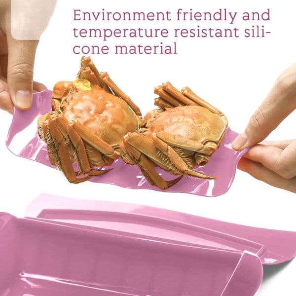 Silicone Steamer Box with Lid Cooker Pot Popcorn Makers Bowl Steam Case Oven Roaster Kitchen Cooking Tools Microwave Steamer Pot