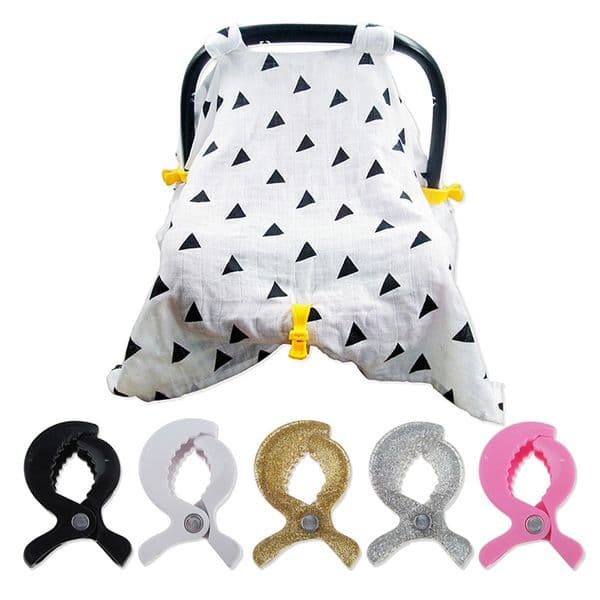 Pram Stroller Peg Cover Blanket Hook Colorful Car Seat Accessories Mosquito Net Clips Multipurpose Plastic Pushchair Toy Clip