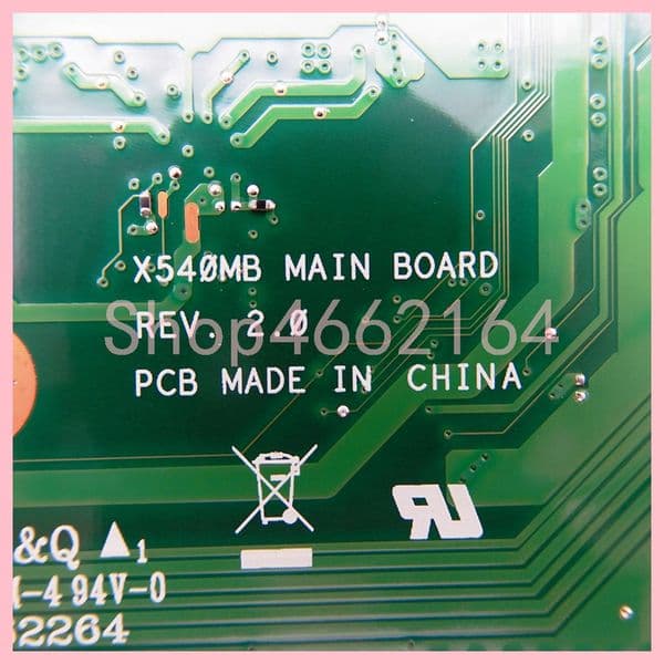X540MB with N4000 CPU 4GB-RAM Laptop Motherboard For Asus X540M X540MB F540M F540MB Mainboard 100% Tested OK