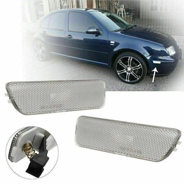 2pcs Car Front Bumper Side Marker Turn Signal Light Lamp For GOLF 4 MK4 1999-05 Indicator Car Accessories