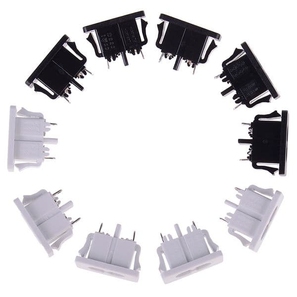 High Quality 5Pcs/lot AC250V 2.5A Iec320 C8 Male 2 Pins Power Inlet Socket Connector 2.7 x 1.5 x 2.1cm
