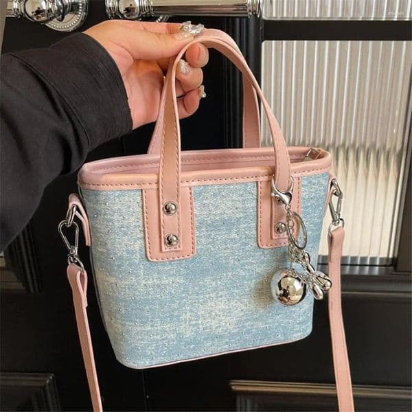 2025 NEW 2025 NEW Shoulder Bags Trendy Korean Handbags For Women PU Leather Adjustable Strap Bucket Bag Hobo