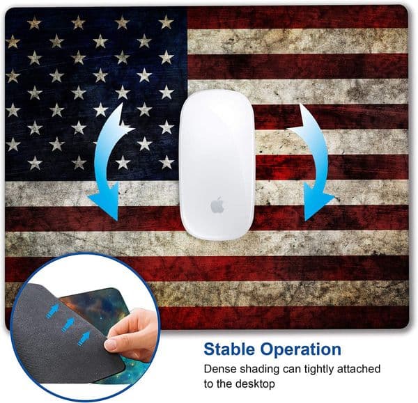 United States National Flag Mousepad Non-Slip Rubber Base Mouse Pads for Computers Laptop Office Desk Accessories Mouse Pad