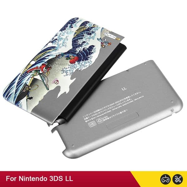 New DIY Printed Top Bottom A & E Faceplate Shell Housing Case Cover replacement for Nintend 3DS LL/XL Game Console