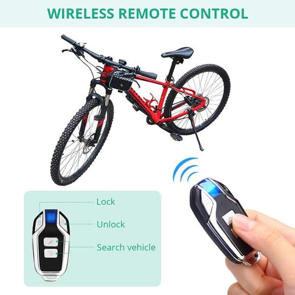 Super Intelligent Phone APP Control Smart Alarm Bluetooth Lock Waterproof 110dB Alarm Lock Outdoor Bike Anti Theft Lock