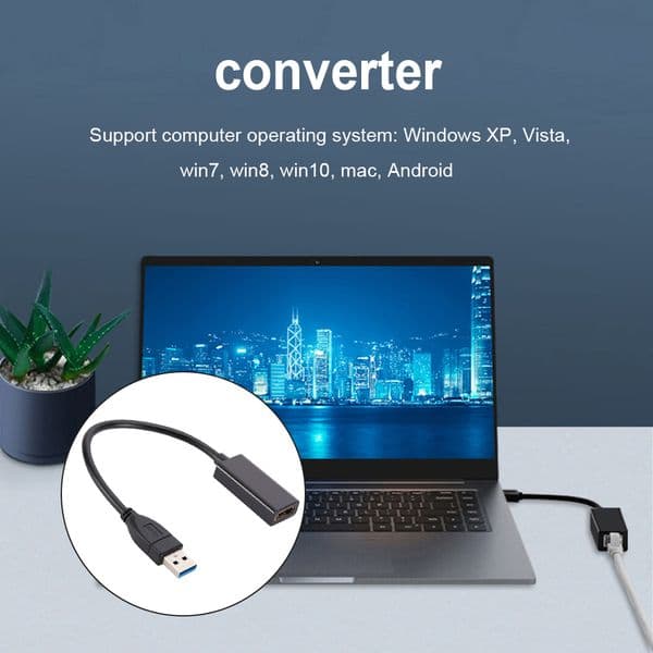 Audio Video Adapter Portable Video Audio USB 3.0 To HDMI-compatible Converter 1080P Support Multi Screen for Desktop Laptop PC