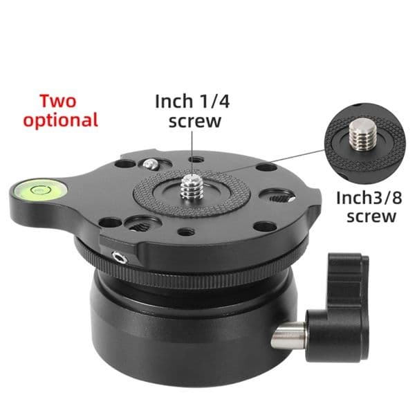 Tripods Head Leveling Base Adjusting Plate for DSLR Camera Adjustable 15 Degree Table Hemispheres Base Aluminum
