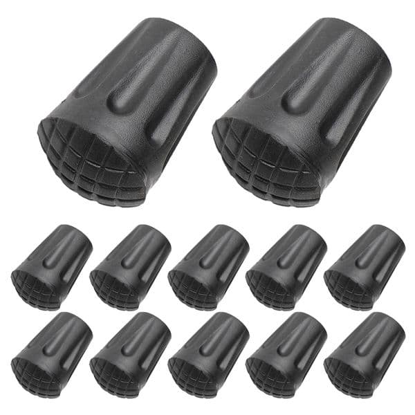 12pcs Walking Pole Stick End Reinforced Rubber Tip End Cap Hammers Trekking Pole Hiking Walking Stick Cane Tip Protectors