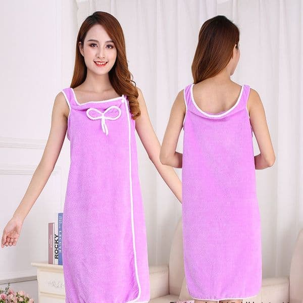 Wearable Absorbent Coral Fleece Sling Bath Skirt Bathrobe Soft Wrap Chest Microfiber Towel For Women Girls News B2