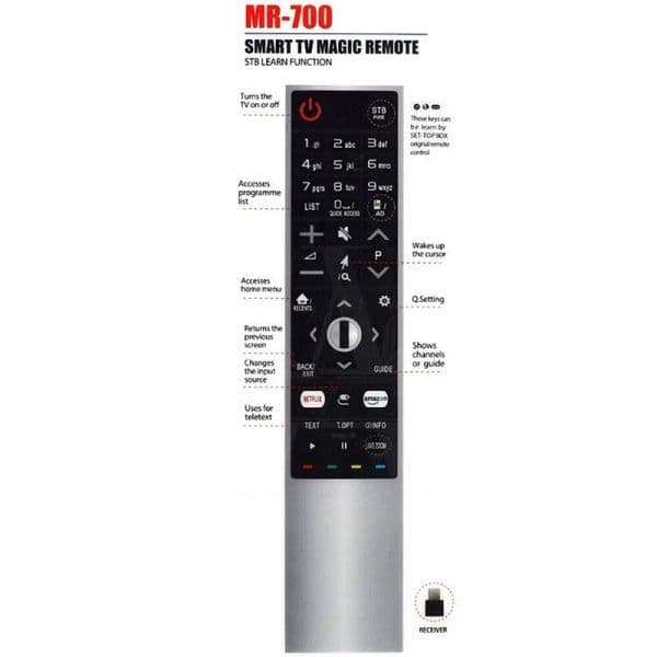 ABS Replacement Suitable for L Remote Control AN-MR700 USB2.4G AN-MR600 AKB75455602 AN-MR700+