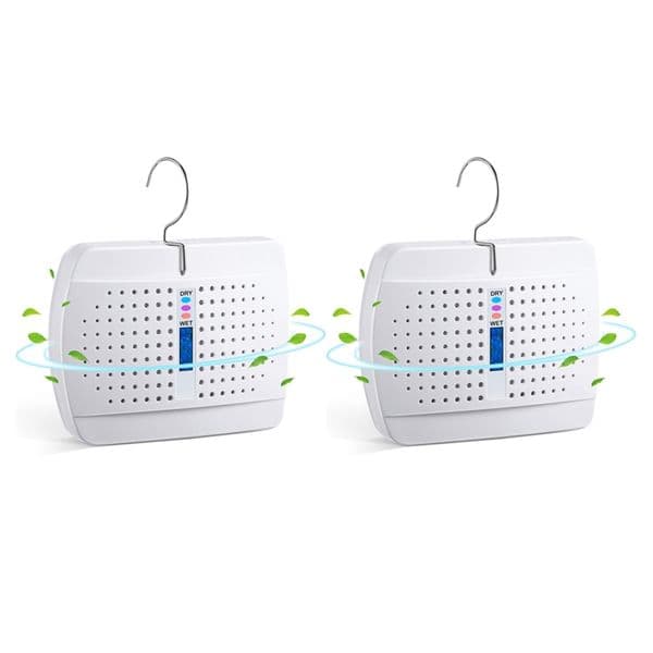 Rechargeable Small Dehumidifier, High-Efficiency Moisture Absorber For Bedroom, Wardrobe And Bookcase,EU Plug,2PCS Easy To Use