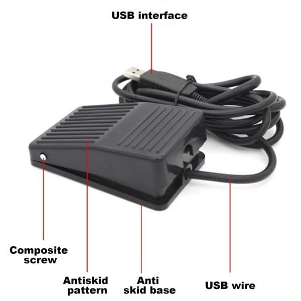 Multifunctional USB Single Foot Pedal Optical Switch Control One Key Program Computer Keyboard Mouse Game Action