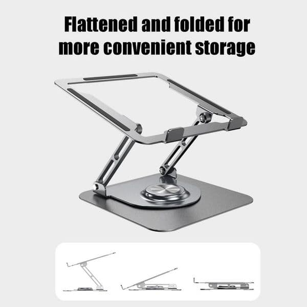 Rotating Laptop Stand Base Height Adjustable Aluminum Alloy Foldable Notebook Stand Elevator Laptop Stand Base Compatible