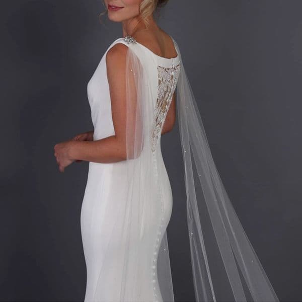 VG79 Bridal Wings Veil Wedding Bolero Covers Shoulders for Bride Cloak Wedding Accessories Shawl Soft Evening Cape Jacket