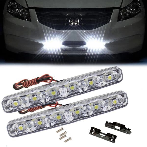 6LED DRL Daytime Running Lights 12V Super Bright Flexible Waterproof Car Auto Motorcycle Light Assembly Driving Fog Light 13d2f