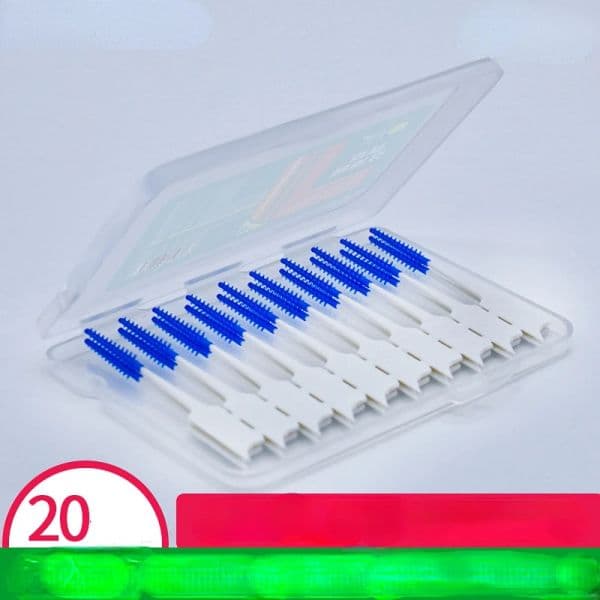 20pcs /Set Silicone Interdental Brushes Super Soft Dental Cleaning Brush Teeth Care Floss Toothpicks Oral Tools